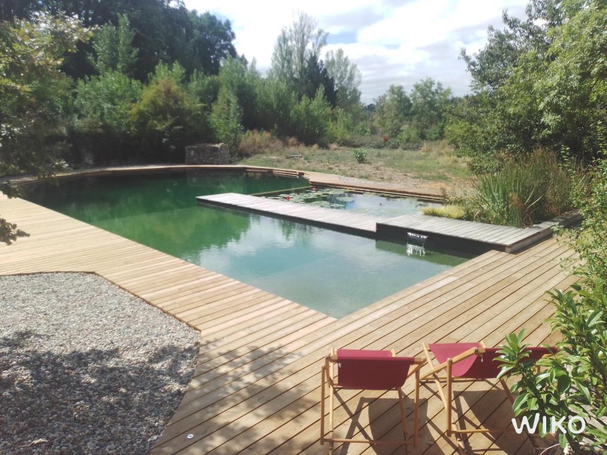 Gite Les Cabanes De Fallot Pour 15 Personnes - Piscine Naturelle L'isle-Bouzon Exterior foto